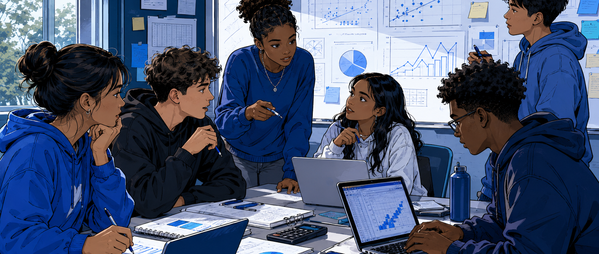 Illustrated banner showing the AQR course overview