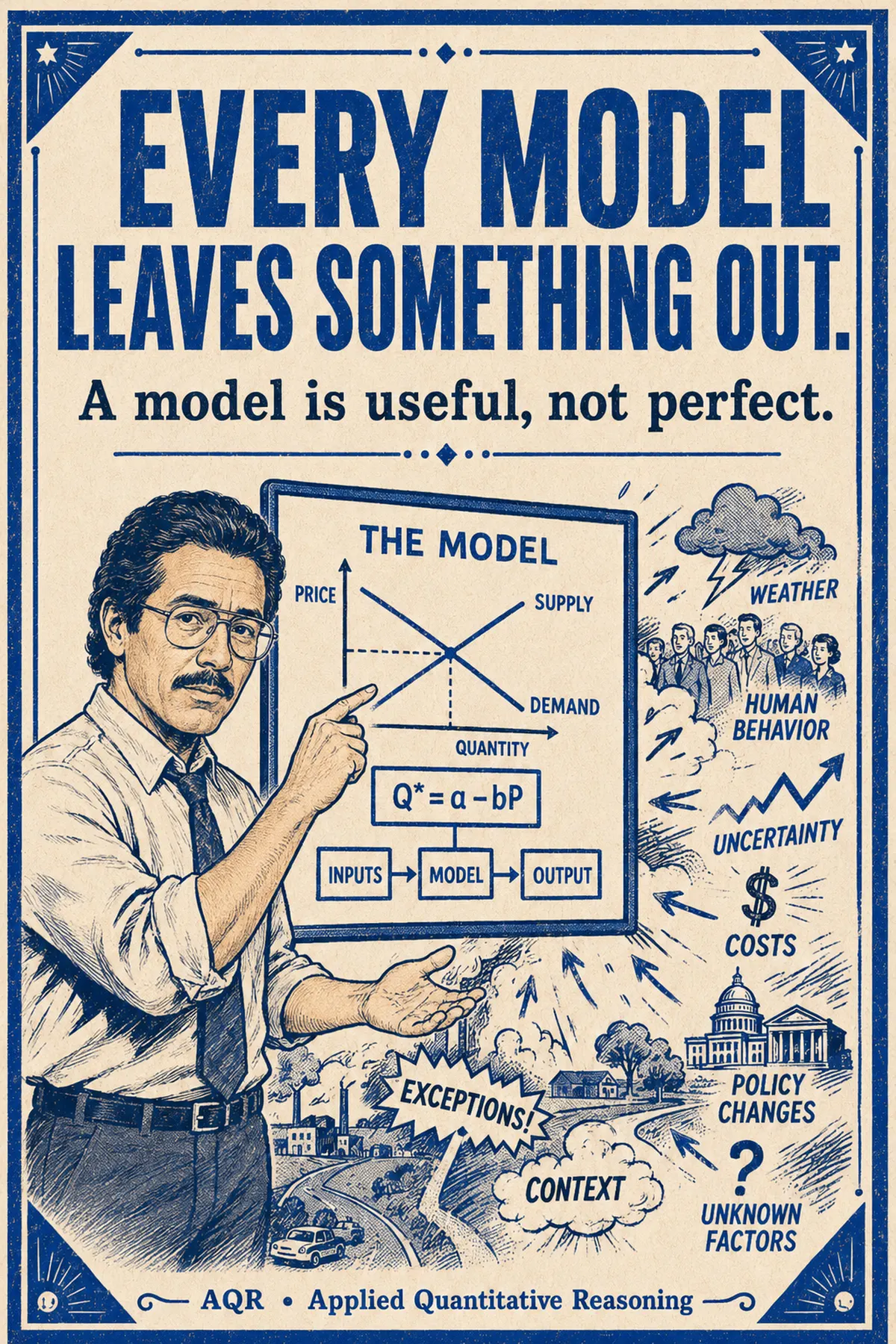 AQR classroom poster: Every Model Leaves Something Out