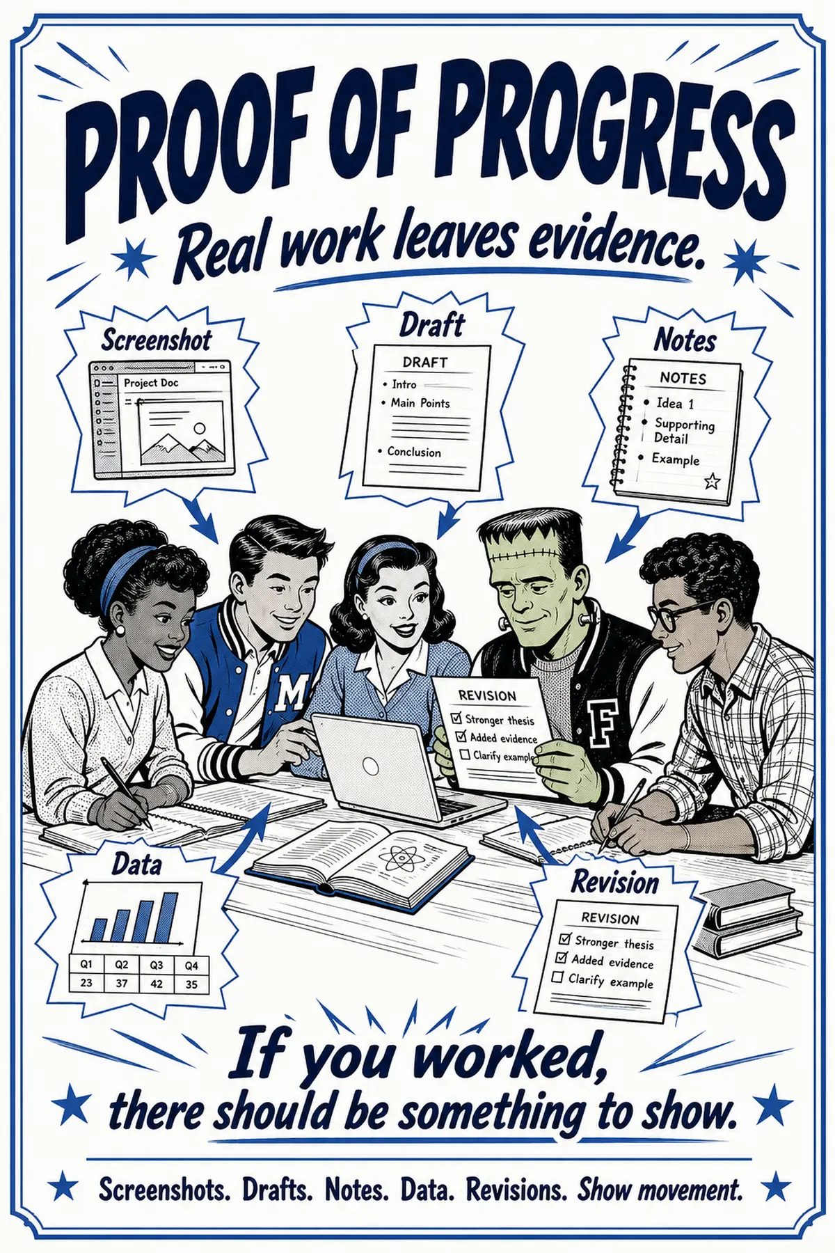 AQR classroom poster: Proof of Progress
