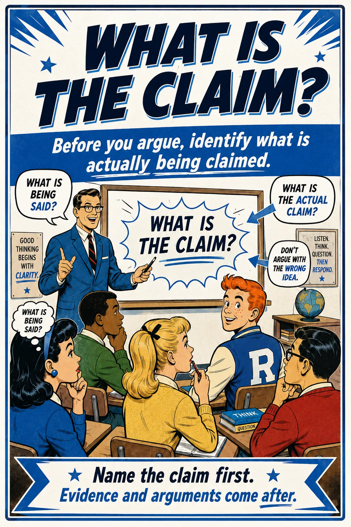 AQR classroom poster: What Is the Claim?